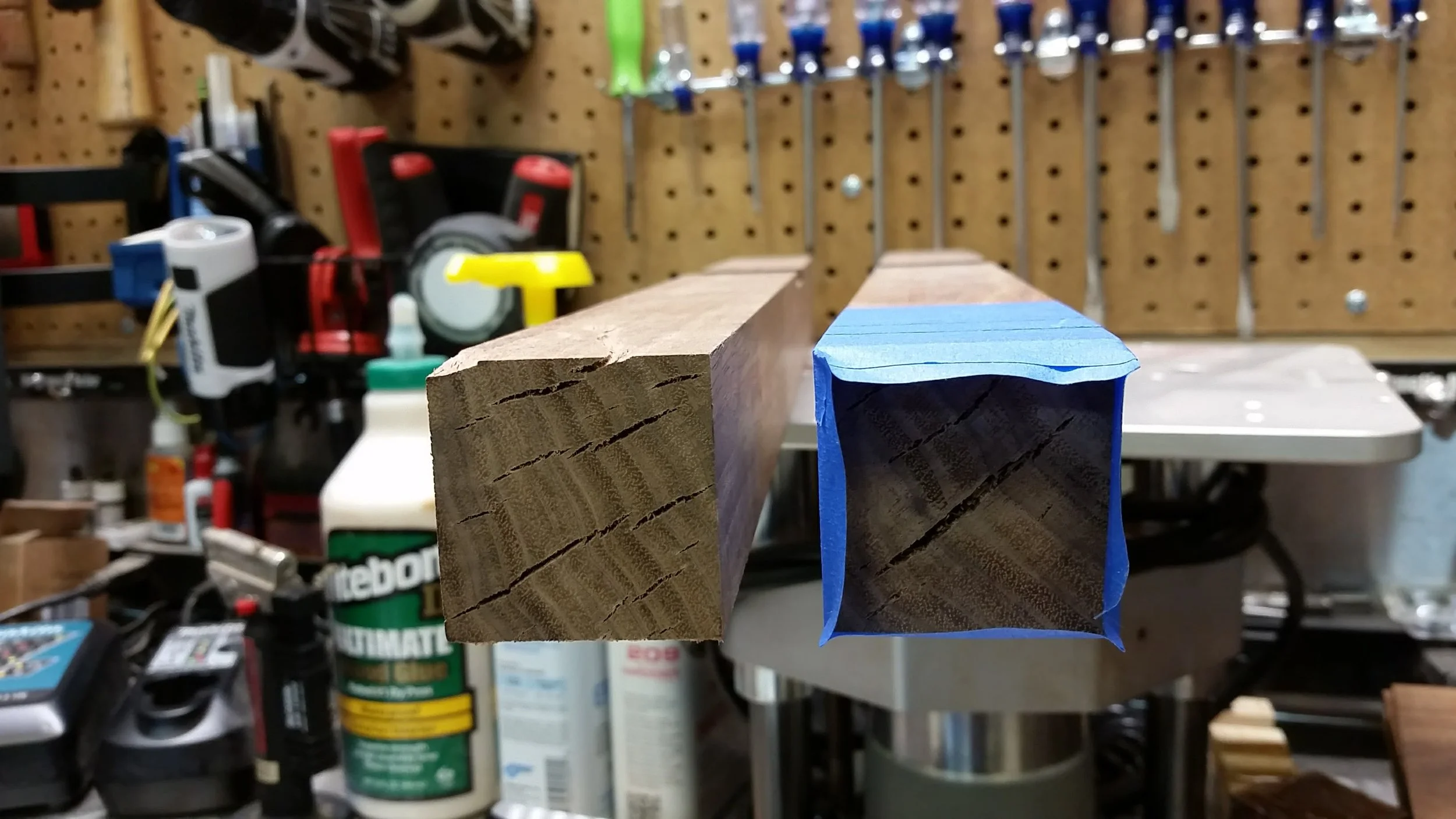 Before view of the end checks in the front legs.