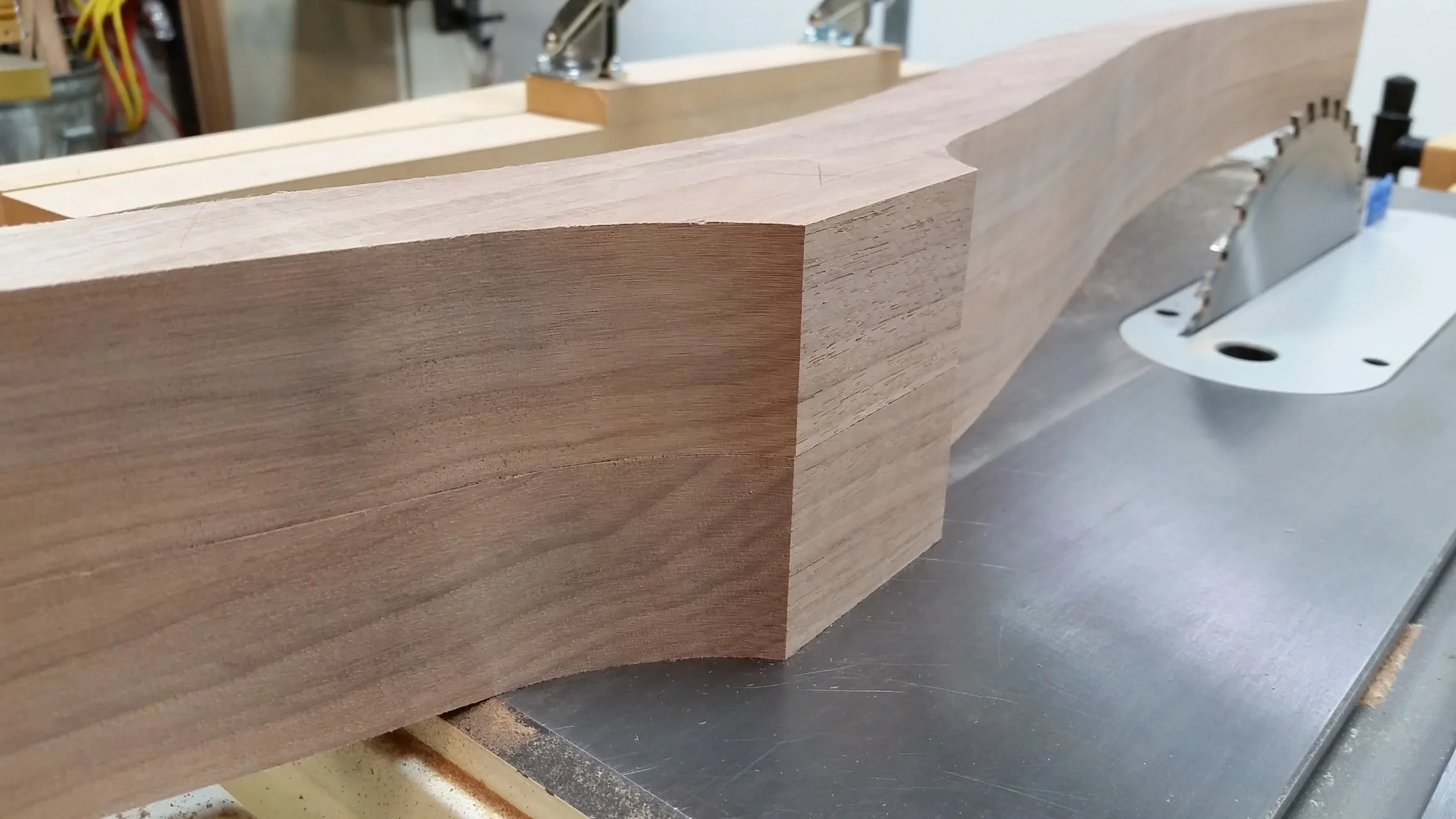 Both rear legs stacked to show that seat joint angles match. I love it when a jig works like it's supposed to!