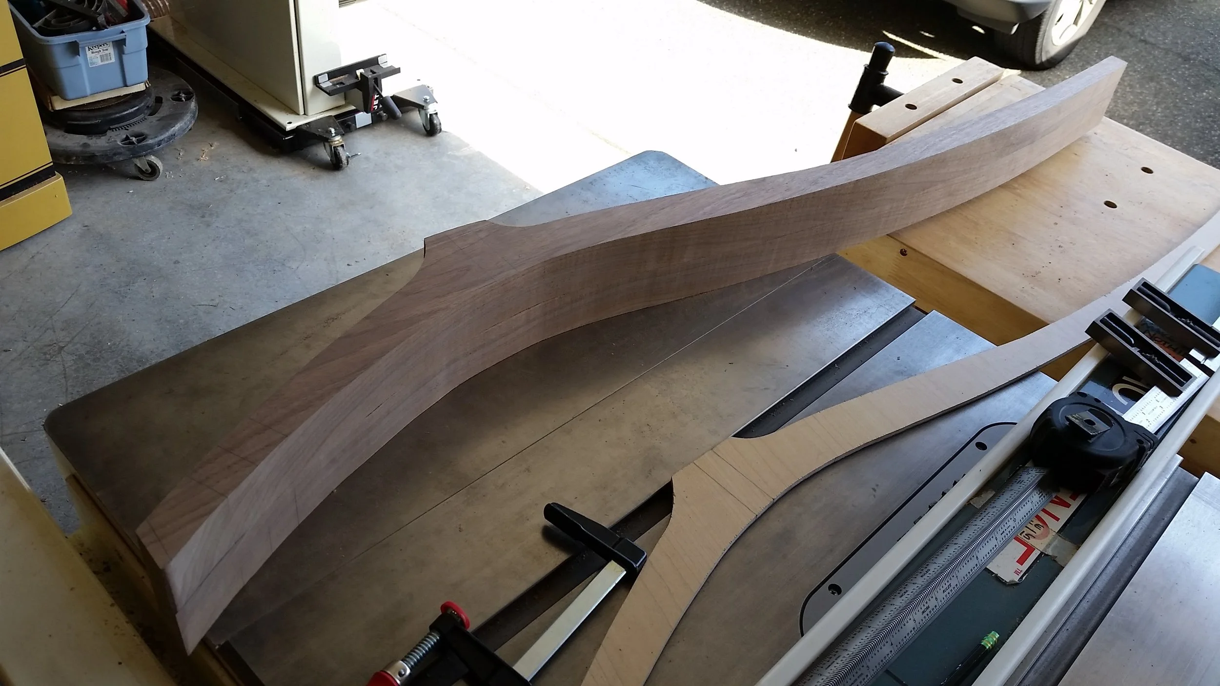Both rear legs sanded.