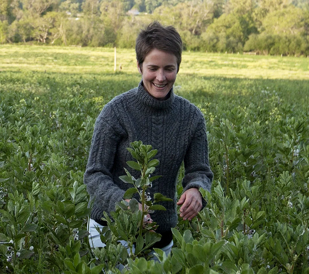 Kate Brown, the "force behind the food" at her farm in Northern California.