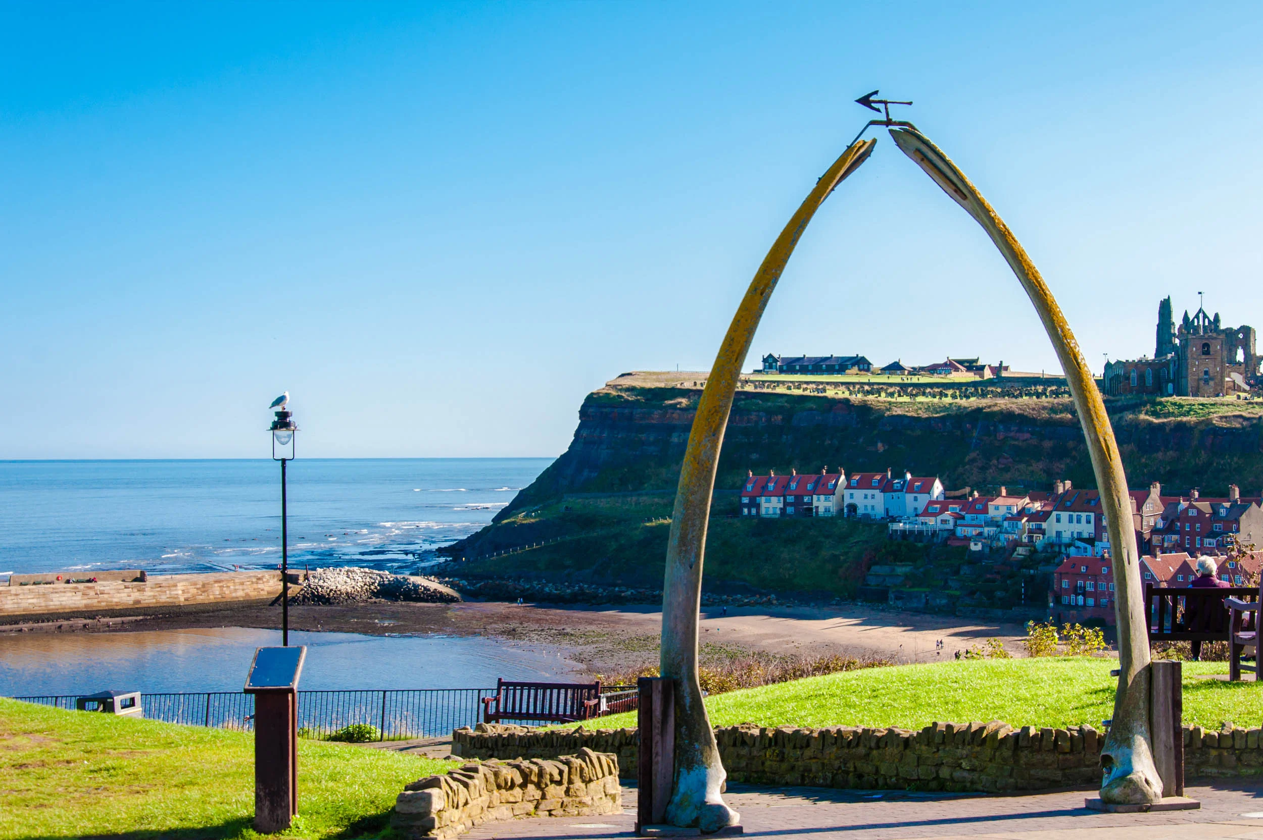 Whale bones, West Cliff, Whitby
