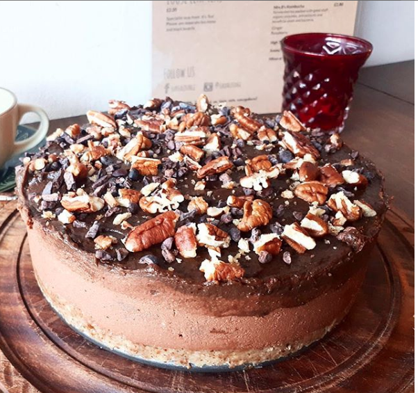 Pecan Pie - An indulgent affair of Pecans, Cashews, Walnuts, Cacao and Maple. £35