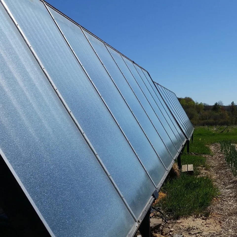 Large Residential solar heating array. 