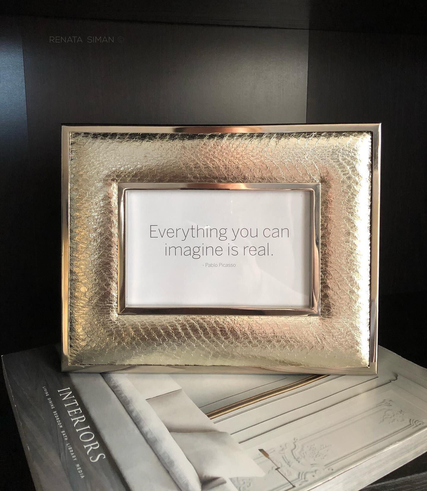 &bull; a great way to create chic home decor on a dime. Or maybe a penny. I&rsquo;m serious. If you have a frame that you&rsquo;ve bought but never put a photo in it and it&rsquo;s just sitting empty, why not create your own shelf art! This quote spo