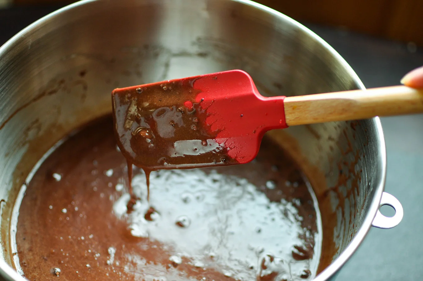 The batter will be thin...It's ok!