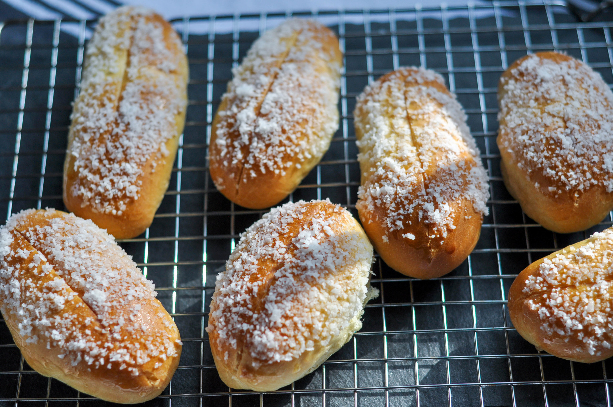 Coconut Green Tea Cream Bun — The Sweet & Sour Baker
