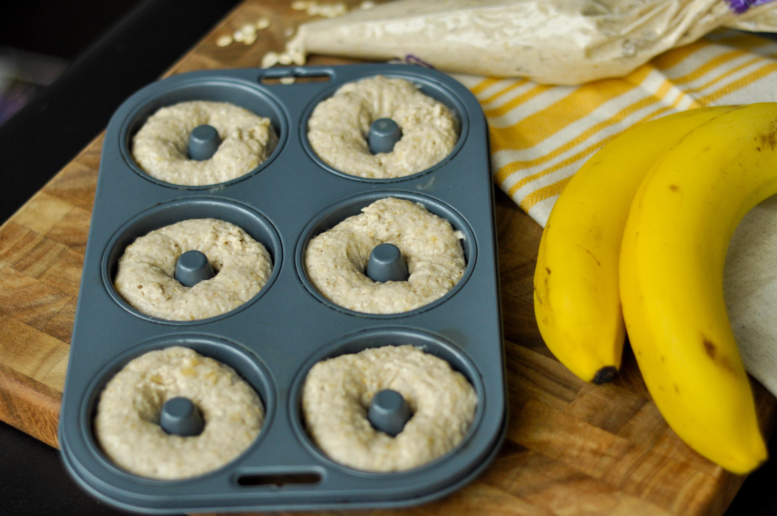 Chocolate Banana Donuts_batter in pan-0026.jpg