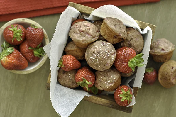 Smashed Strawberry mini muffins_beauty overhead.jpg