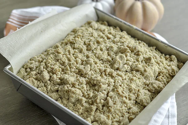 Chocolate Chip Pumpkin Crumb Cake_whole cake in pan.jpg