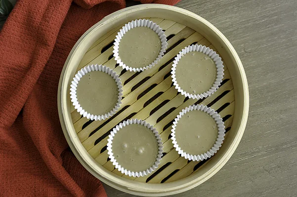 Chinese New Year Brown Sugar Cakes_batter in cups overhead.jpg