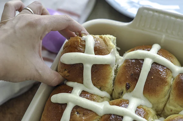 Cardamom Raisin Hot Cross Buns_iced buns pull.jpg