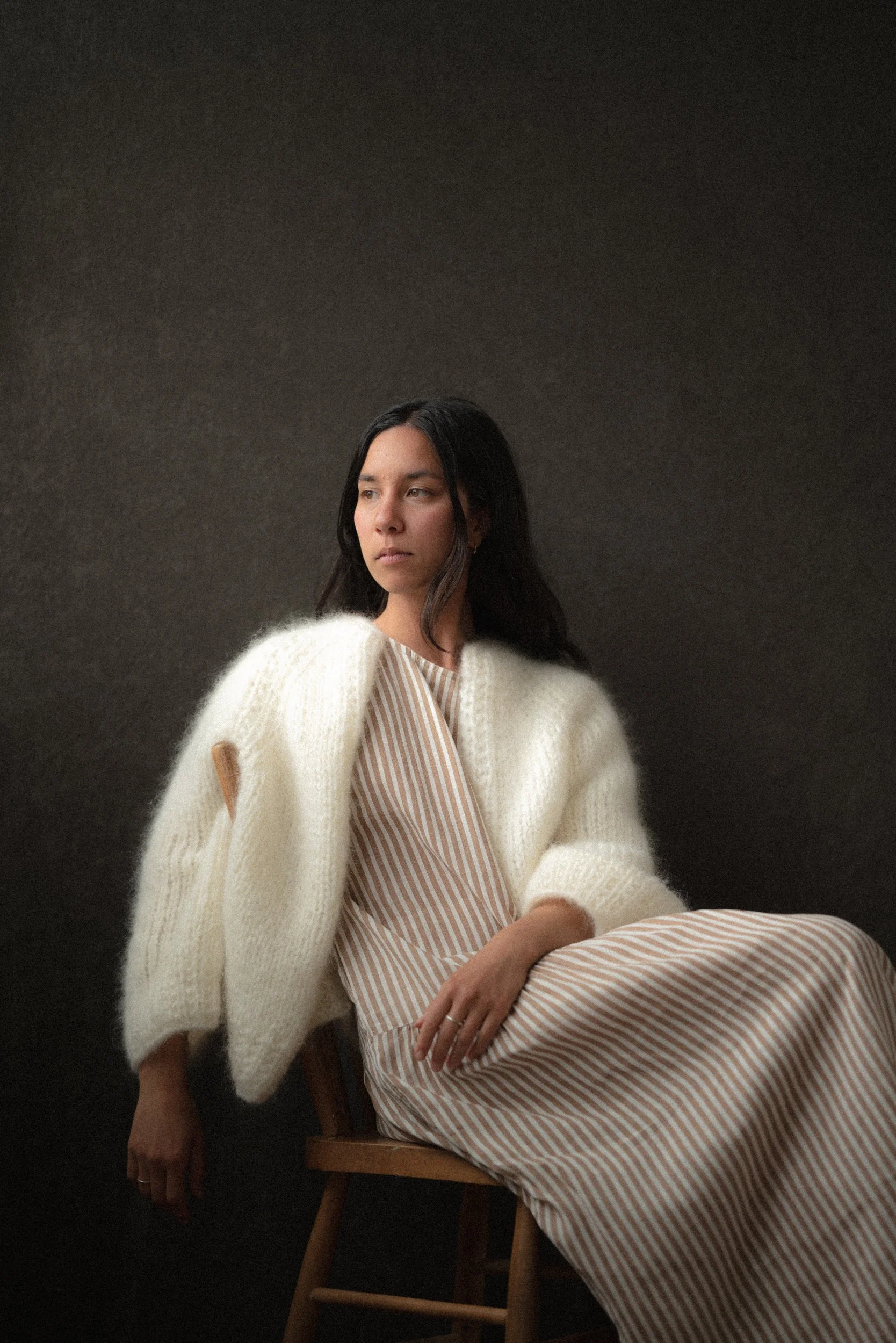 Haven Cardigan Knitting Pattern (Wool and Mohair)