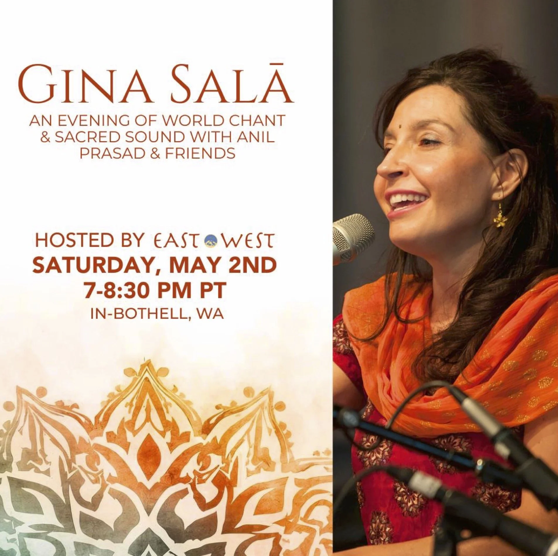 Gina Salā An Evening of World Chant &amp; Sacred Sound with Anil Prasad &amp; Friends 