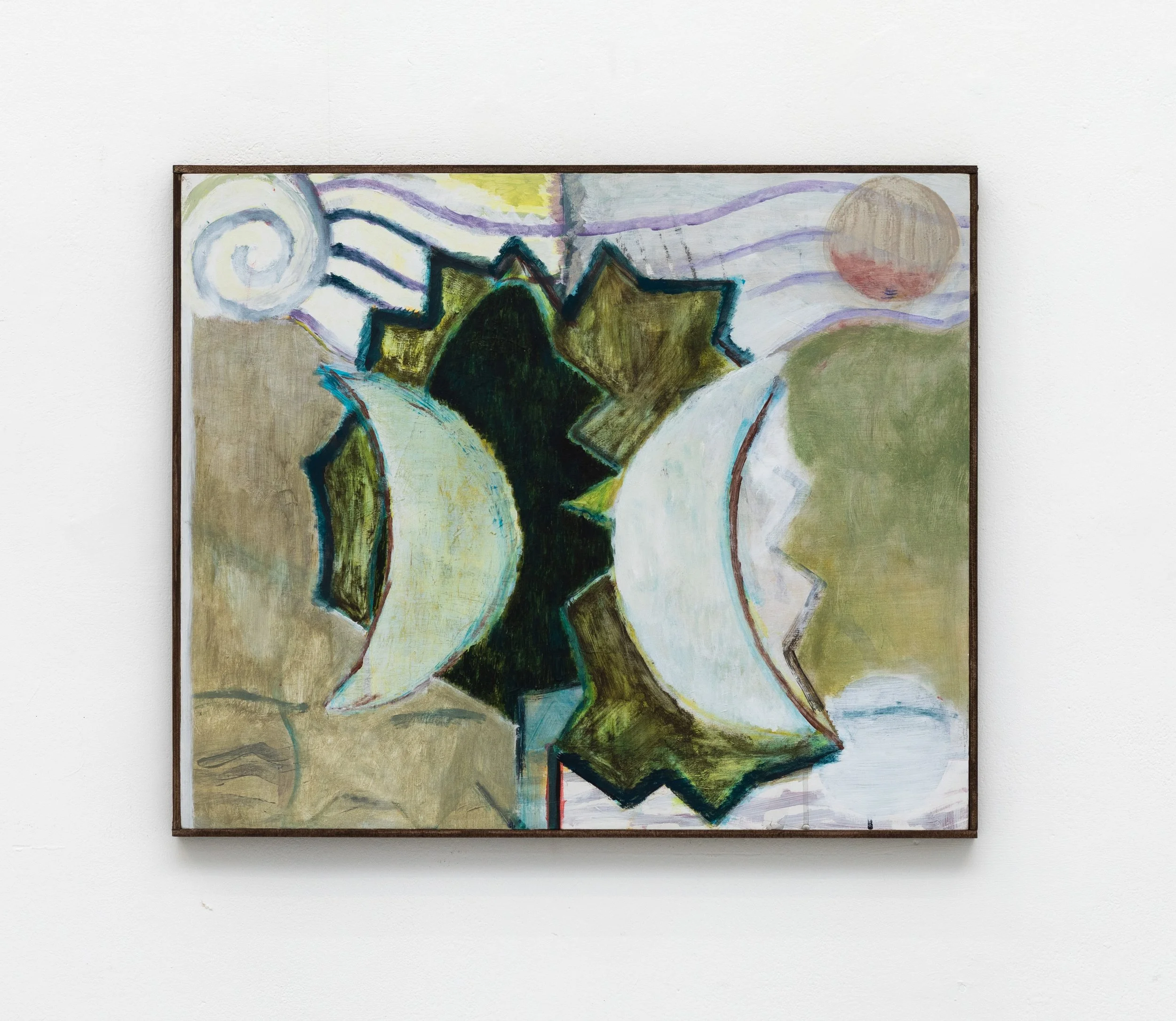  Mirror Image That Is Not Its Own   2022-24
Acrylic and flashe on panel with artist frame. 51x61cm