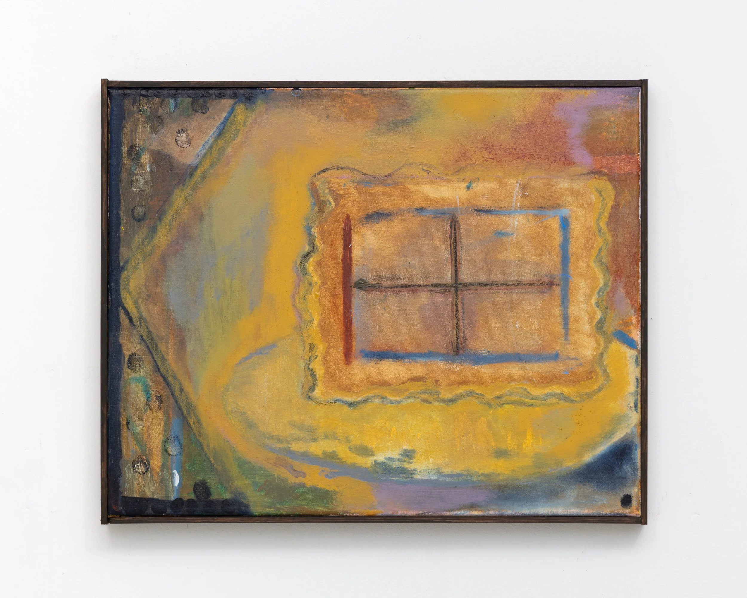  Before I Was Got   2025-26
Acrylic and flashe on canvas with artist frame. 41.5x52cm