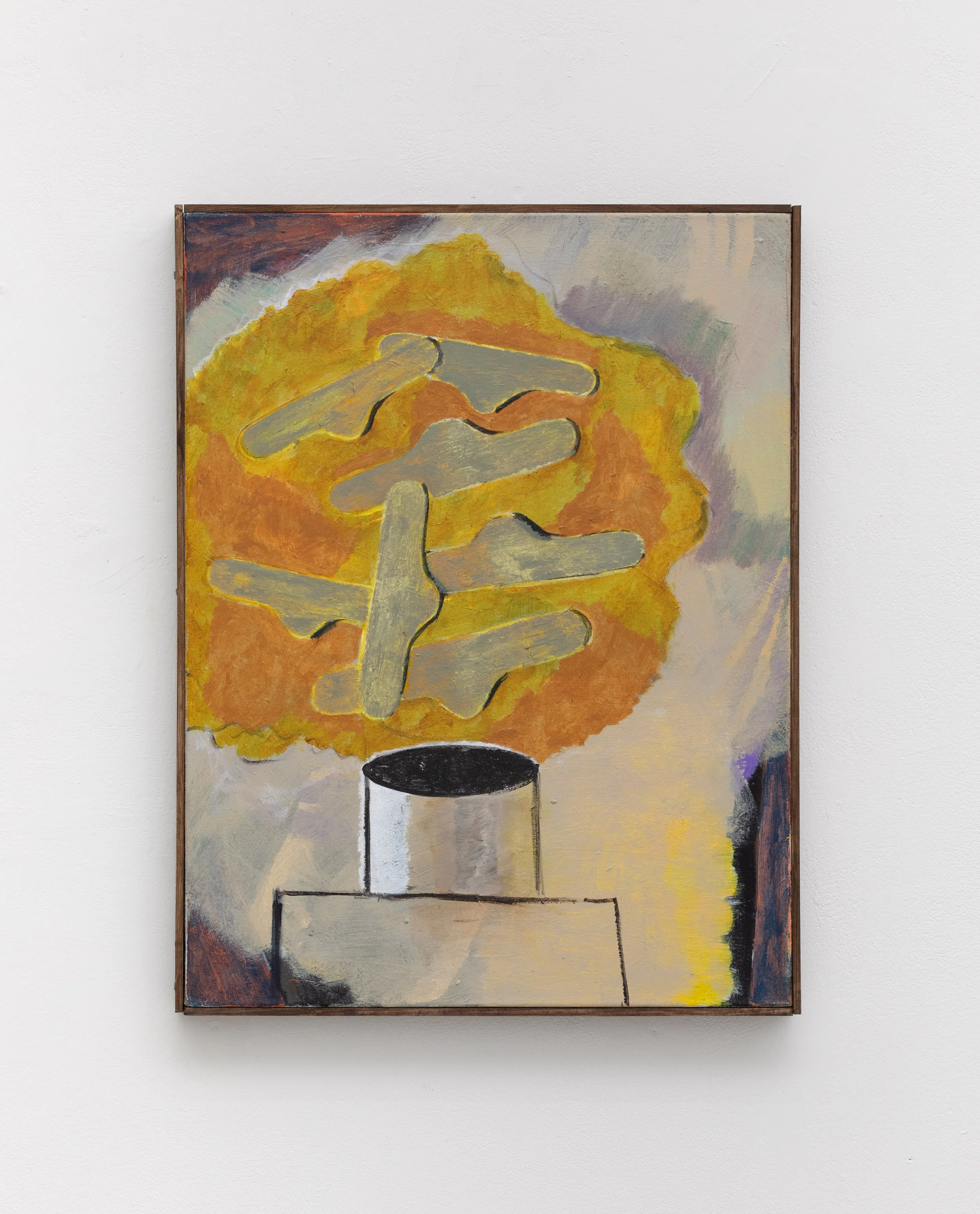  Left Behind Space  2022-24
Acrylic on canvas with artist frame. 61x41cm