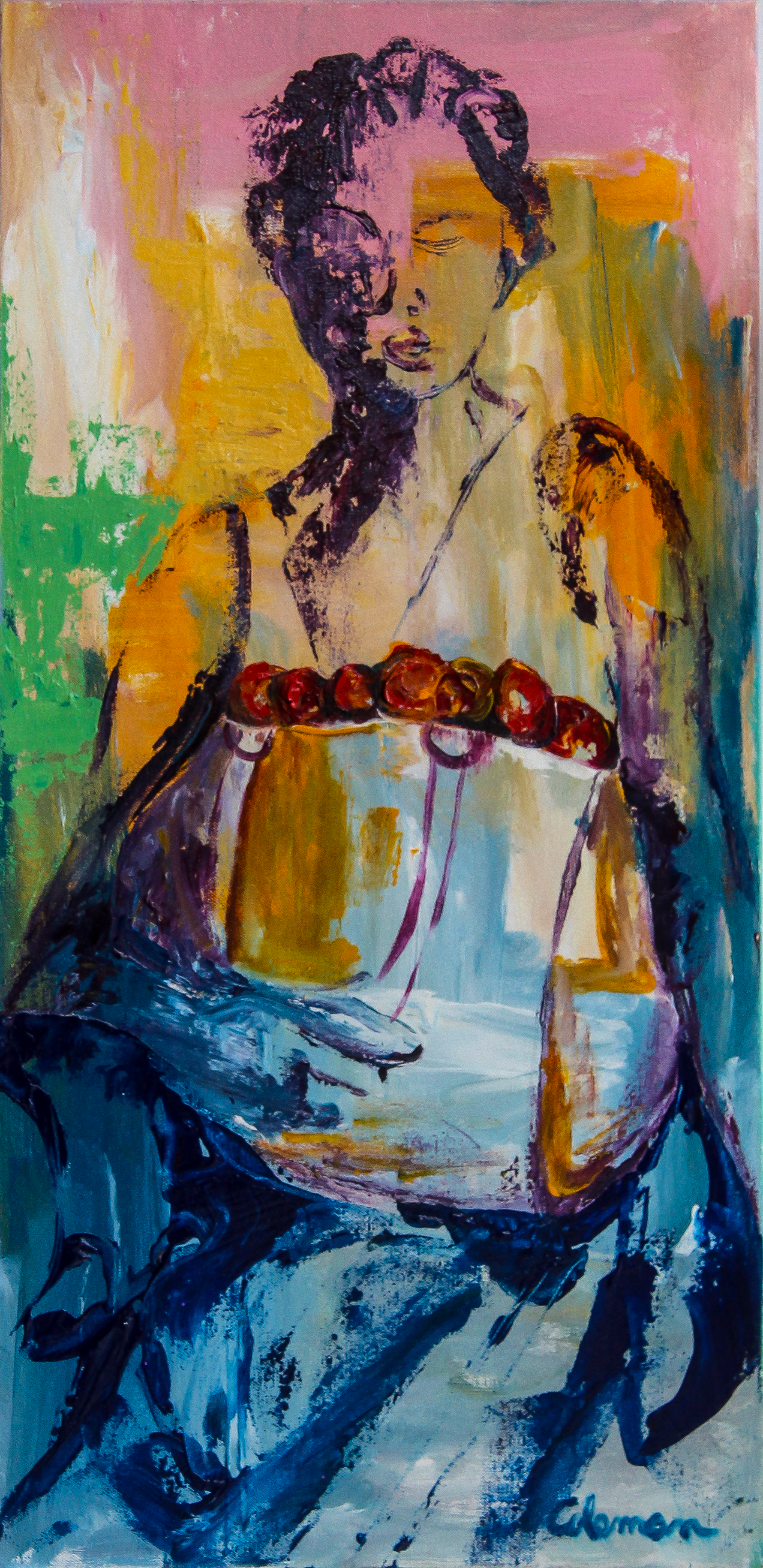 Lady in the Blue Skirt