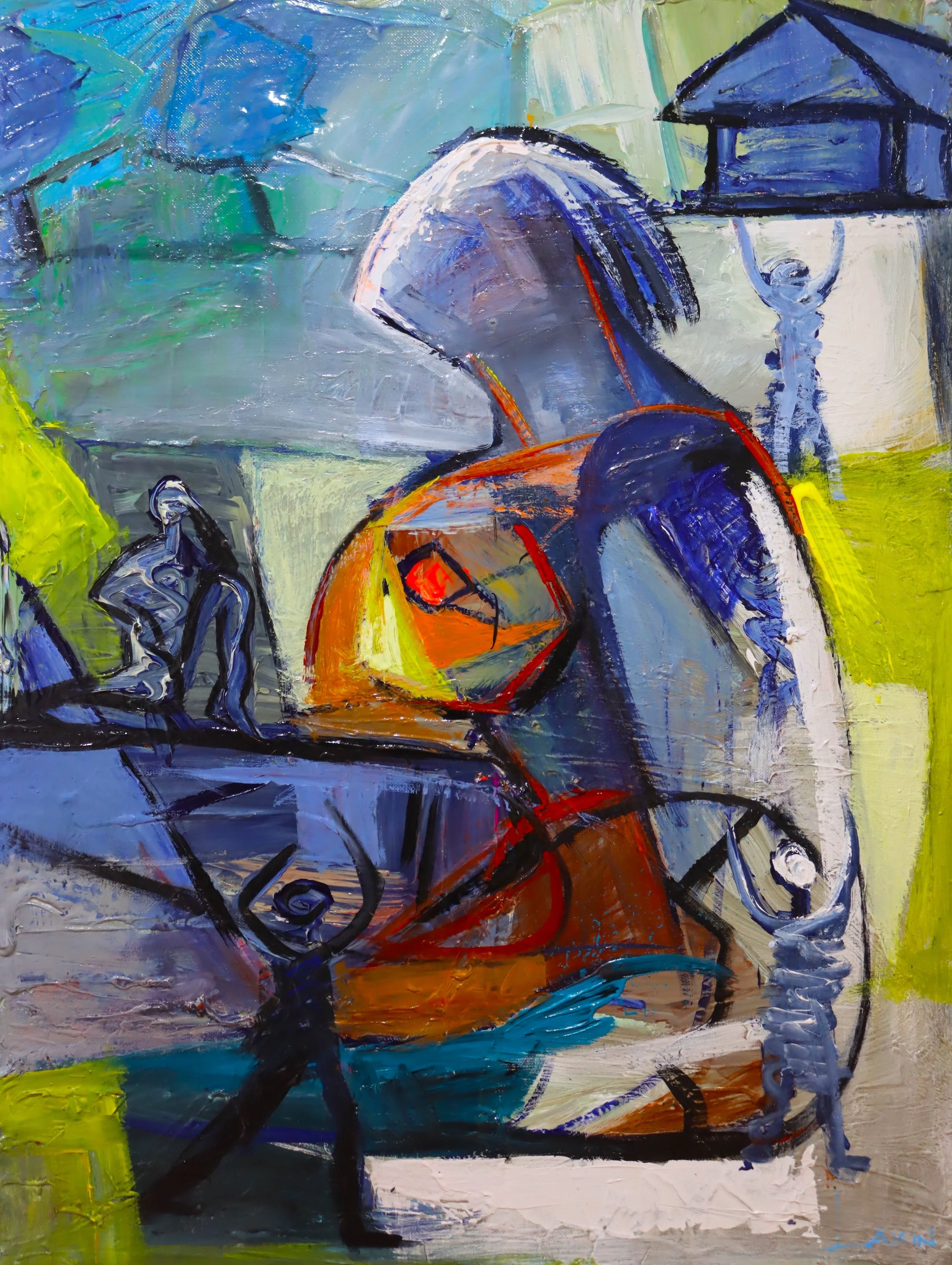 The Journey Diptych (2 paintings as 1)