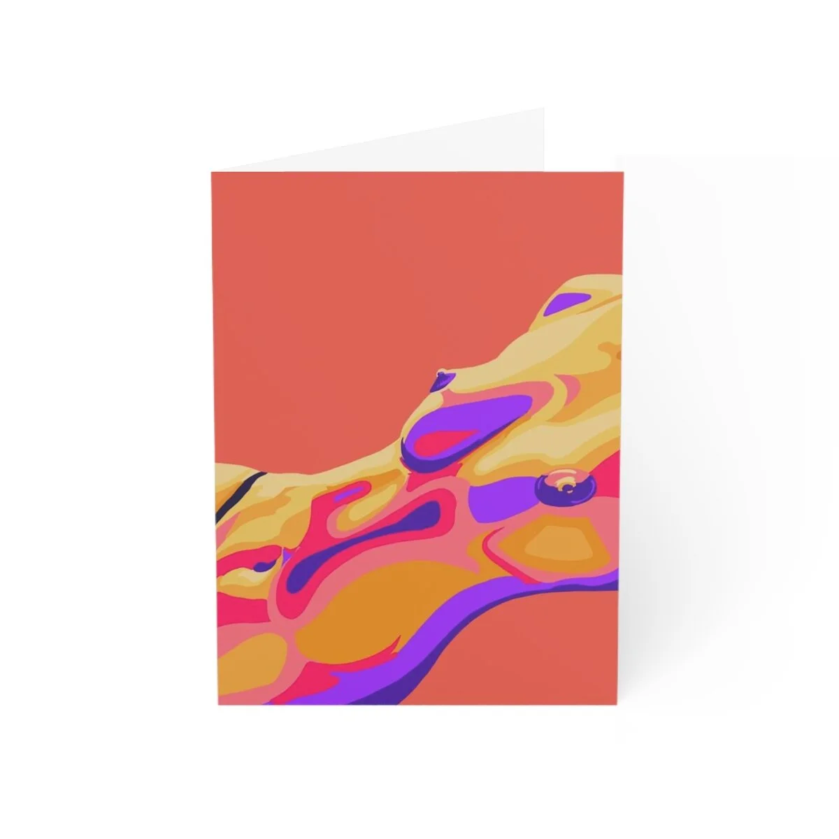 front cover image of Nayely's sultry digital nude art greeting card