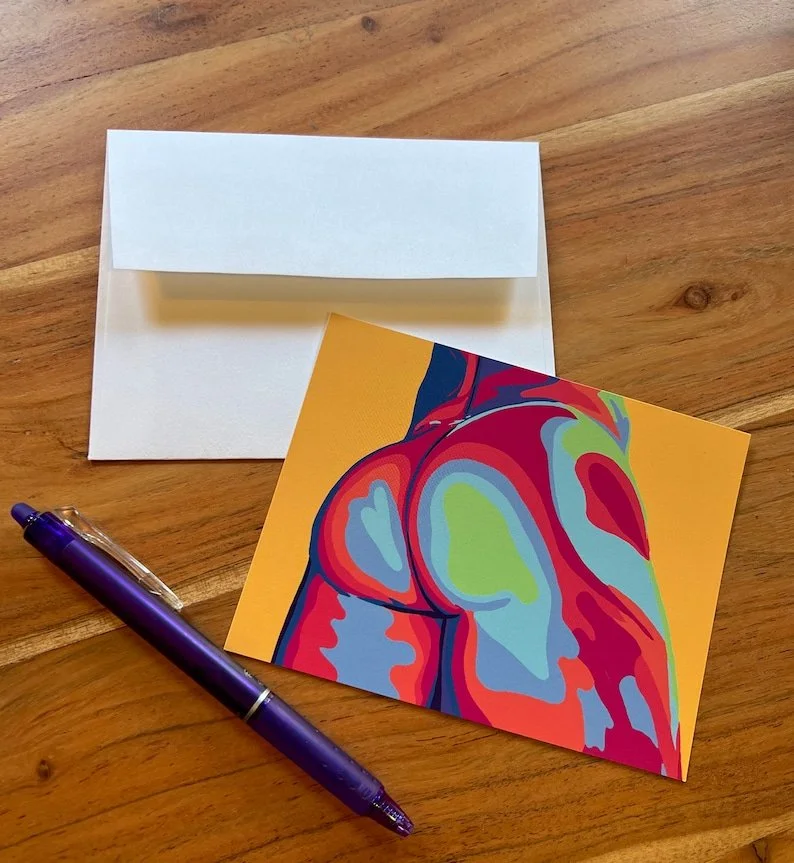 Cute Butt Print Cards, One-Sided | Print Postcards & Stationary