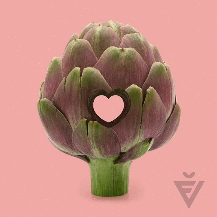  Double-tap to see this artichoke's heart 