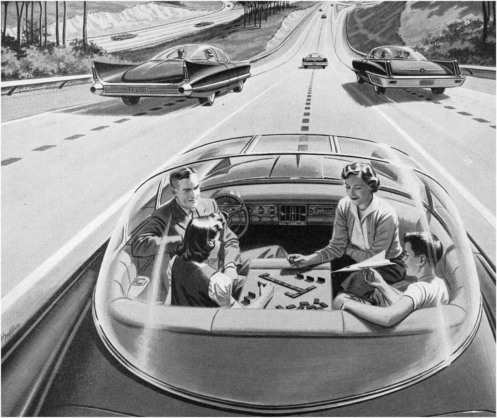The self-driving car as imagined in the 1950's