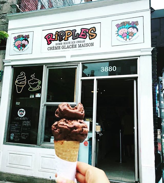 Couldn't even wait for the picture before taking a bite out of this double stack! Thanks @elisebgravel for sharing! #mtl #mtlfood #montrealfood #icecream #summer #leplateau