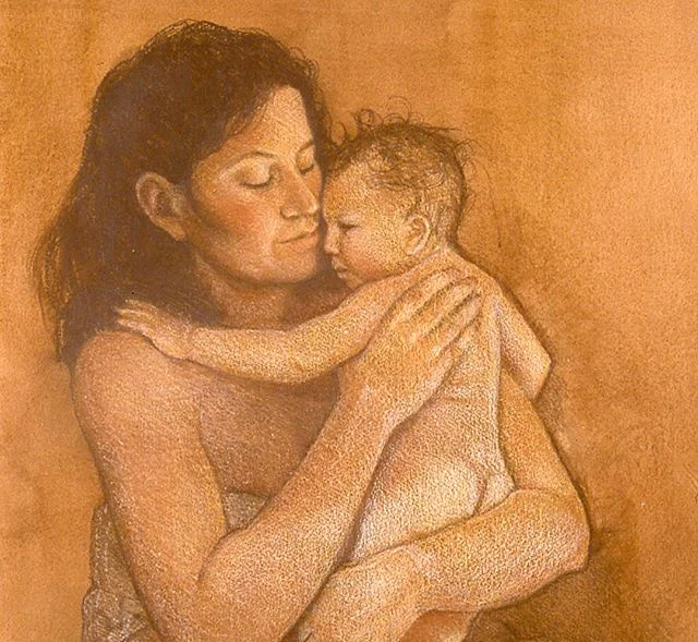 "Zabet's Descent from Paradise" (2001), from series "Familiar Moments".
.
.
Part of our Featured Works collection at brookiemaxwell.com
.
.
#brookieworks #artistsoninstagram #carandache #originalart #brookiemaxwell #nyc #artist #featured #collection