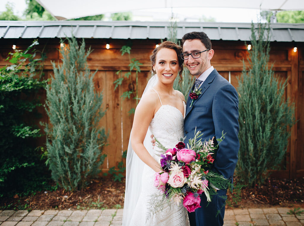 Smiling Newlyweds