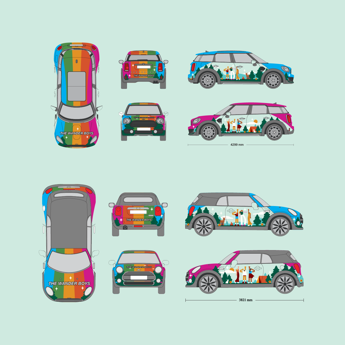 The Wander Boys LA Pride Car Wrap