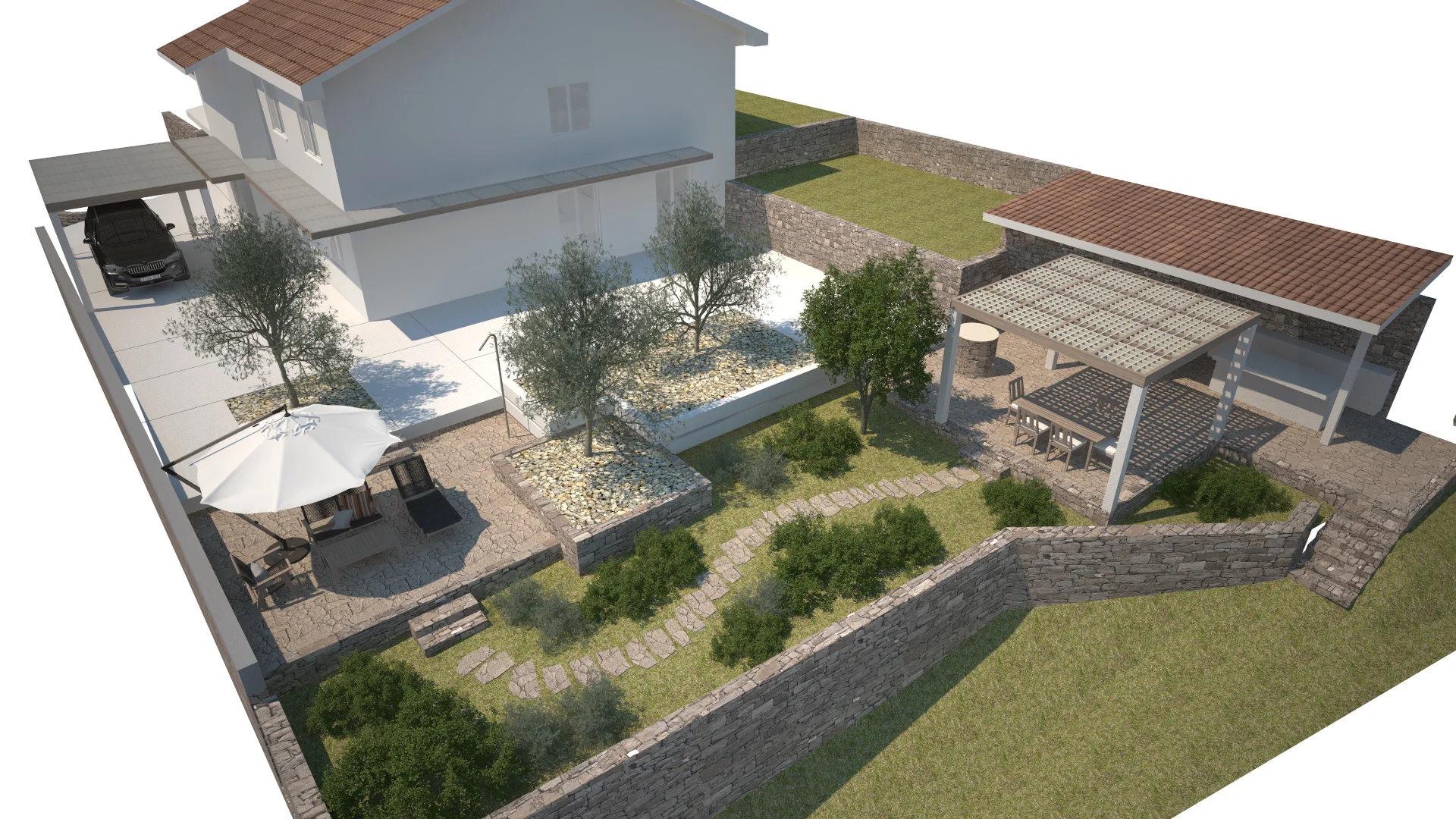 Lucija house lanscaping