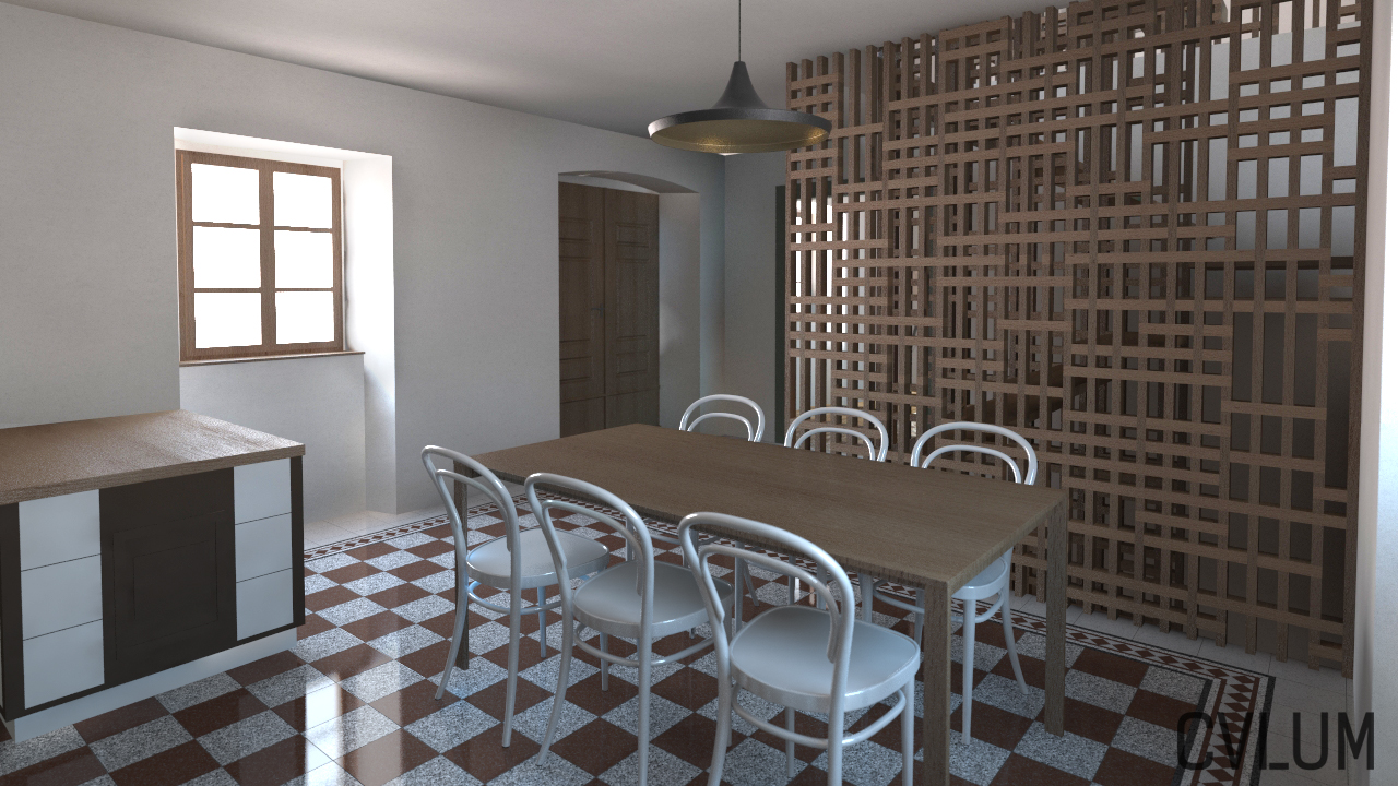 Kitchen and dining room after