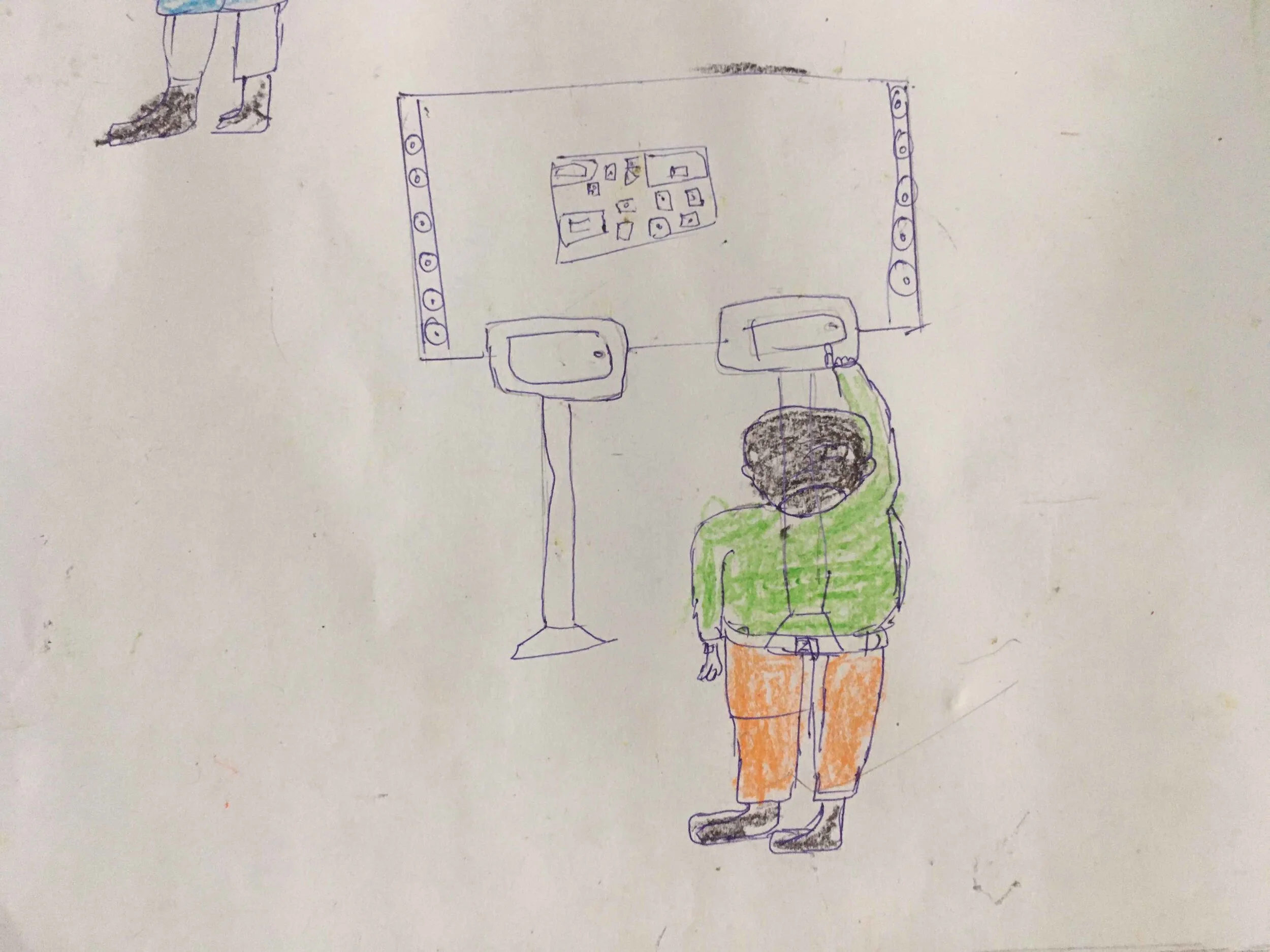 A kid's representation of a digital device
