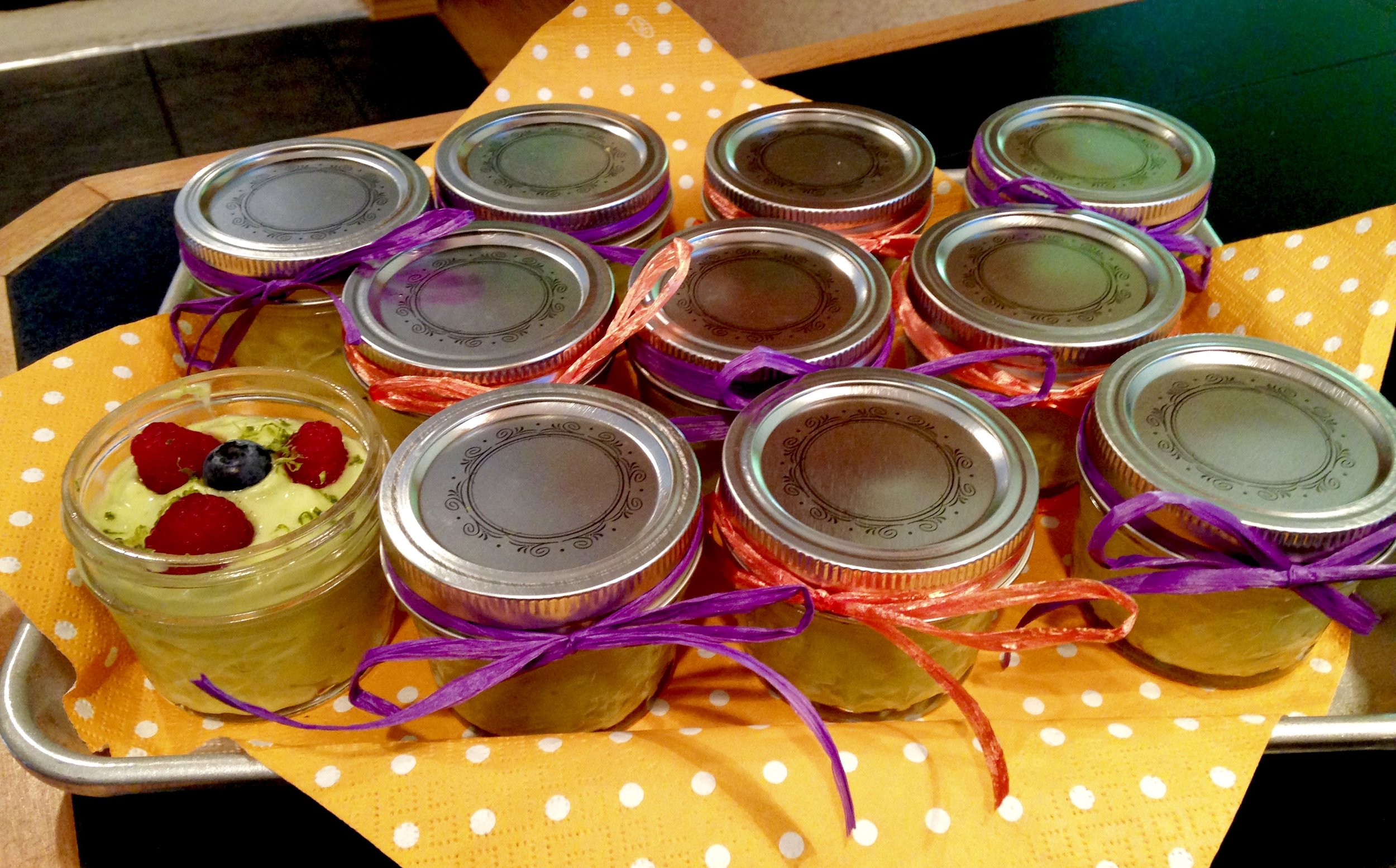 Tip: If you are serving this vegan key lime mousse recipe at a large event (like a wedding or a party), I recommend serving the mousse in small mason jars with lids. This way, you can have it all prepped ahead of time and kept in the fridge. Then, when it’s ready for dessert, you can bring out a tray of these adorable little jars (bonus points if they’ve got a little bow wrapped around them). People can either eat them right then, or take the jar with them as a treat for later.