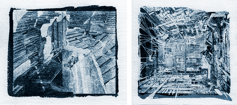 untitled - cyanotypes - approx 4x5" - 1990