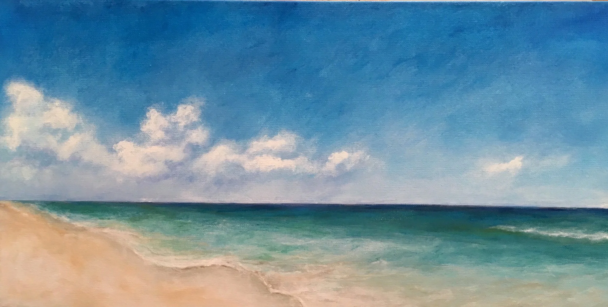 "The Sun Goes Sliding Across the Water"  12x24