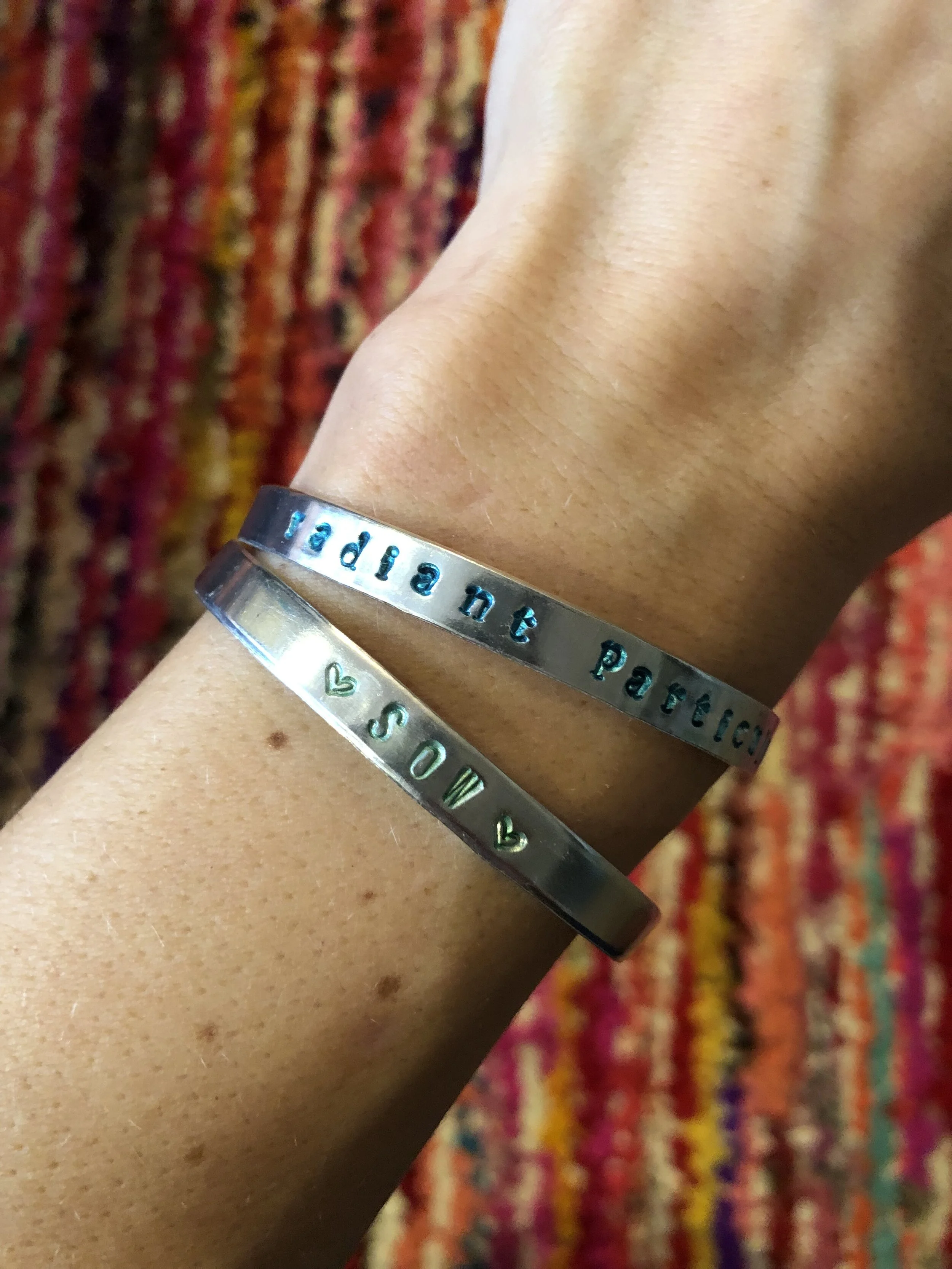 1/4" Hand-Stamped Bracelet Cuff