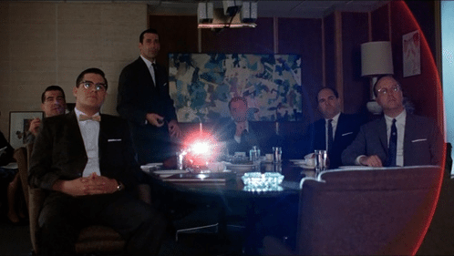 Don Draper (Jon Hamm)’s iconic Carousel pitch. Courtesy of AMC