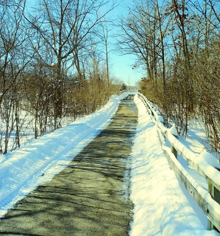 A cleared winter path, welcomed by all runners.