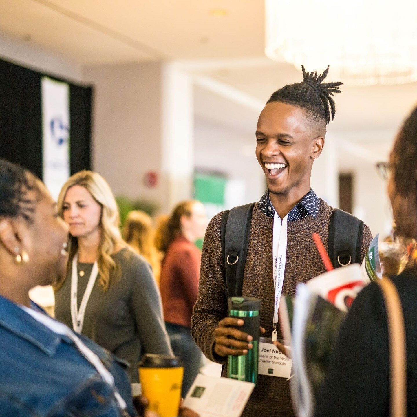 Start your week with a smile. That great moment when conference attendees truly connect. #conferenceplanner #nonprofitevents #connection #events #eventplanner #expo