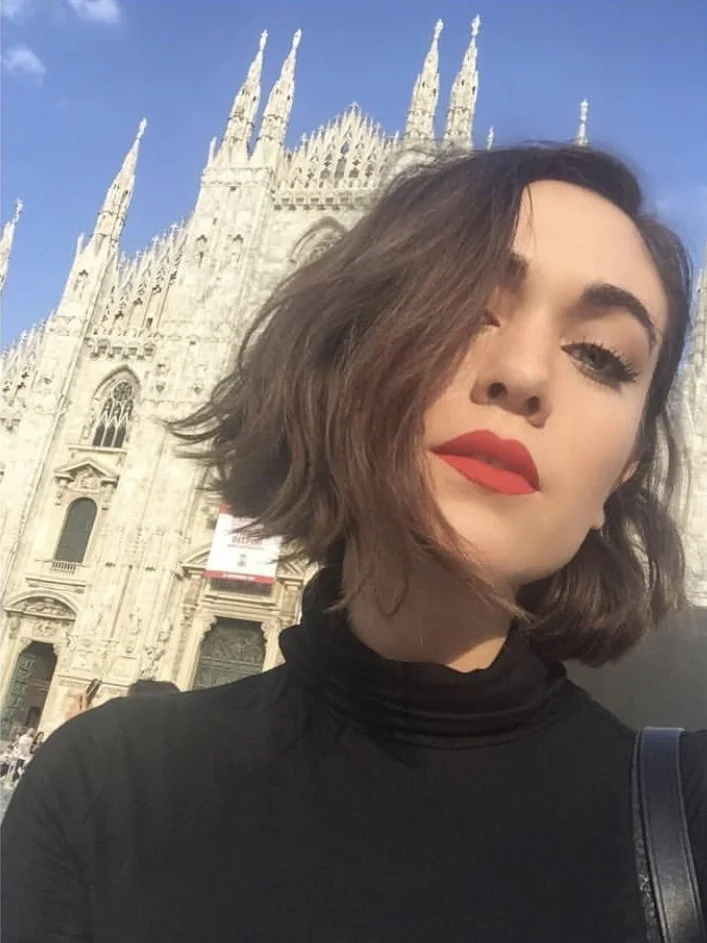 Posted on IG the morning after a panic attack in my fancy Milan hotel room. Welcome to Fashion Week! Alt Caption: Losing my mind @ Duomo!