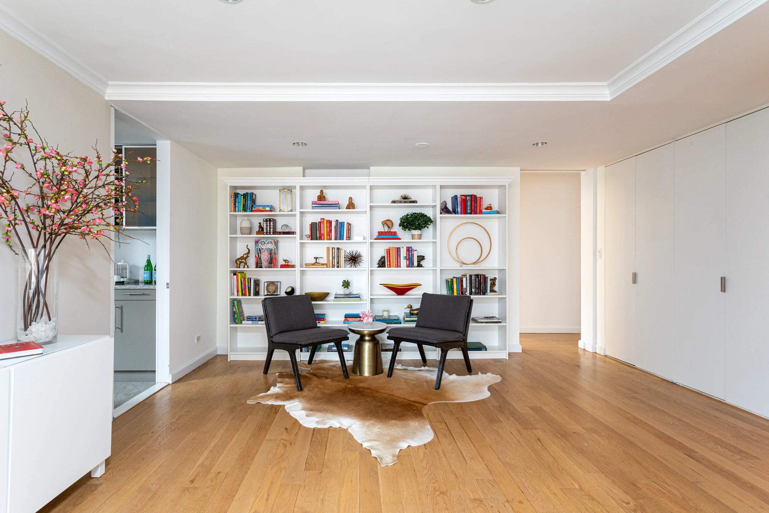 Modern NYC Apartment Open Plan Living Area with Minimalist Interior