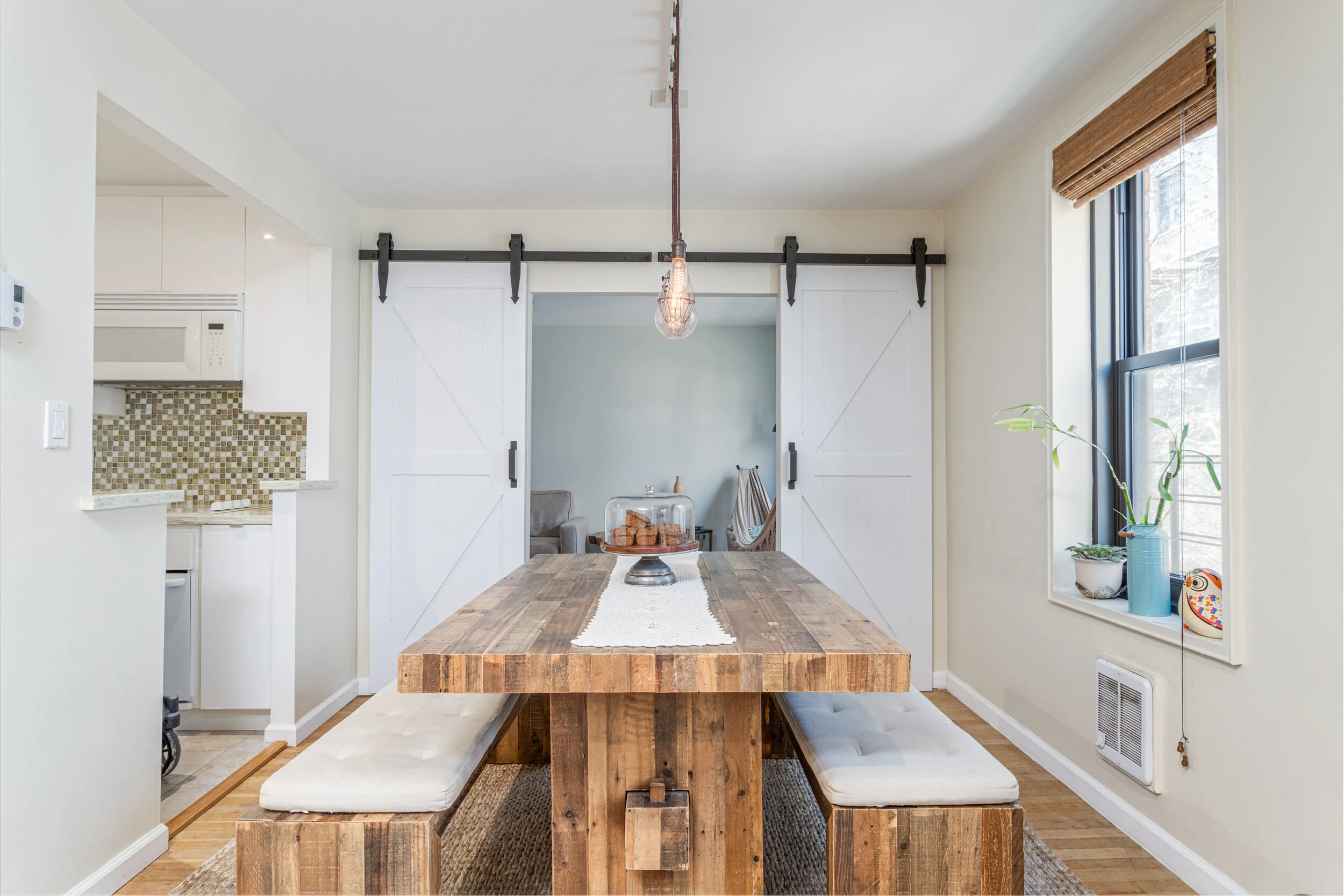 House dining area with rustic interior
