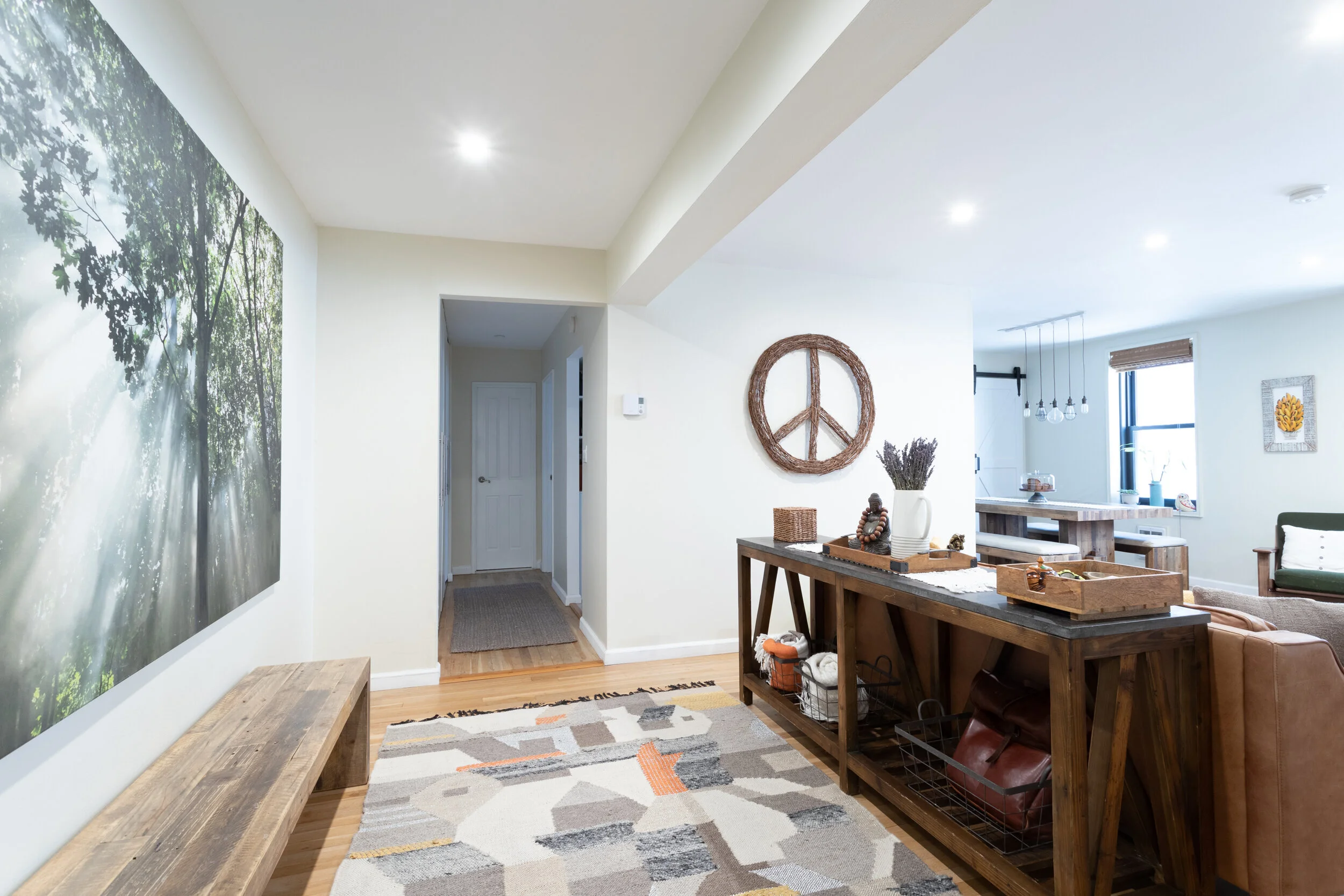 House with rustic interior