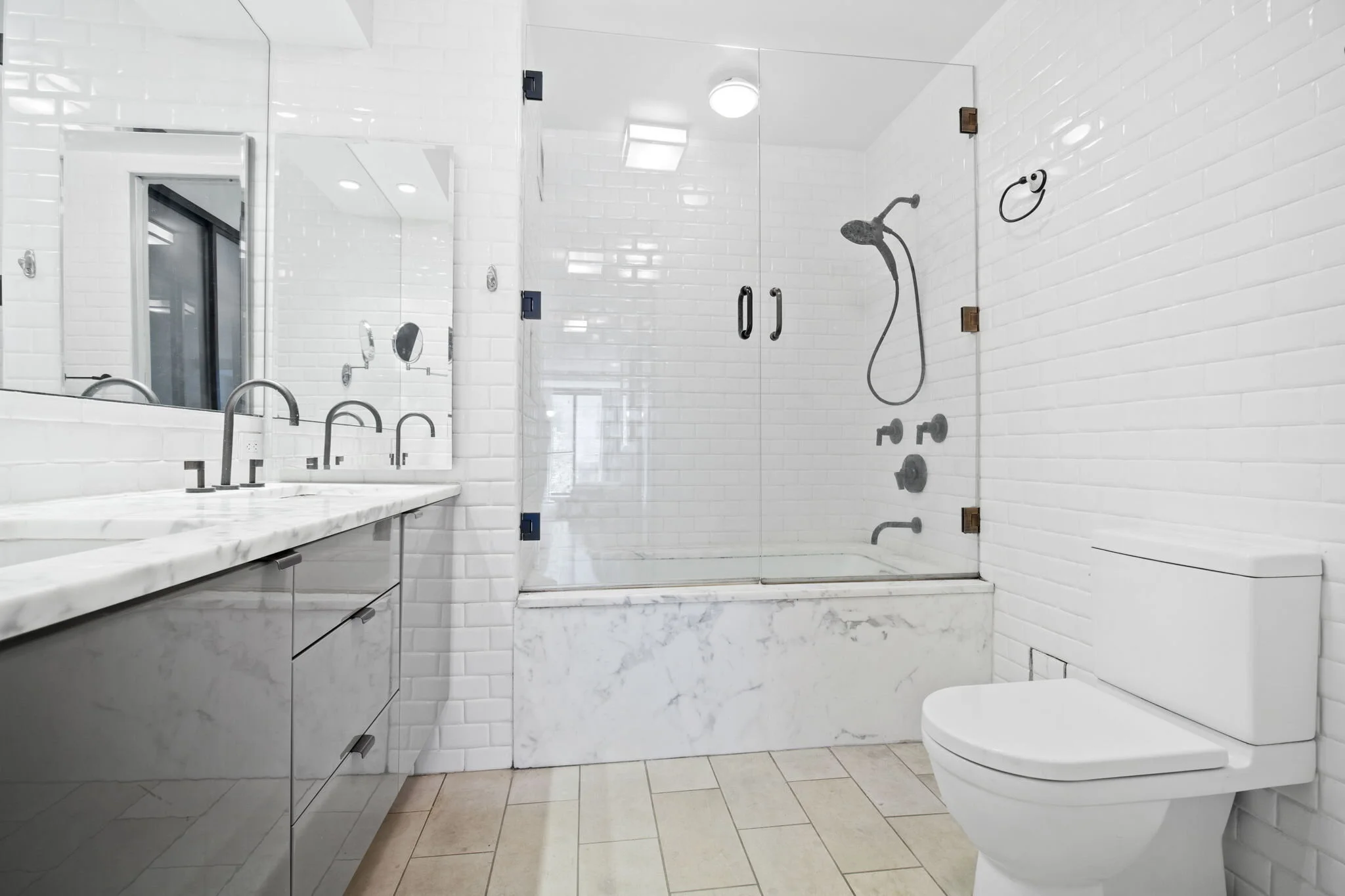 Modern NYC Apartment Minimal Bathroom Interior