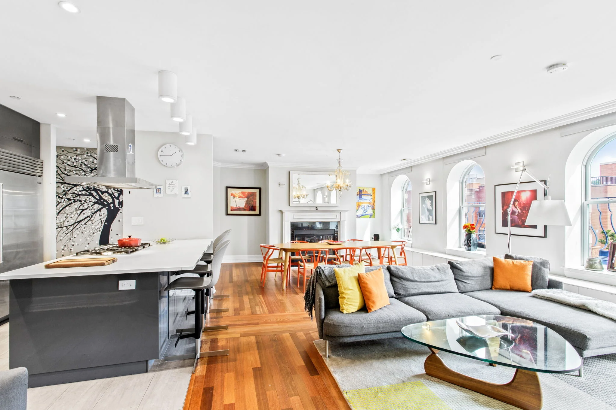 NYC Apartment Interior Open Plan Living Area