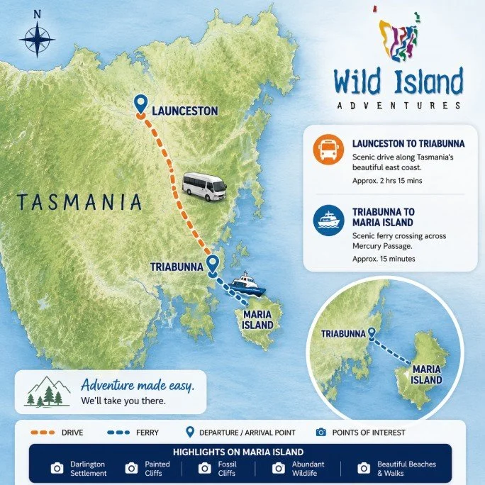 Launceston to Maria Island