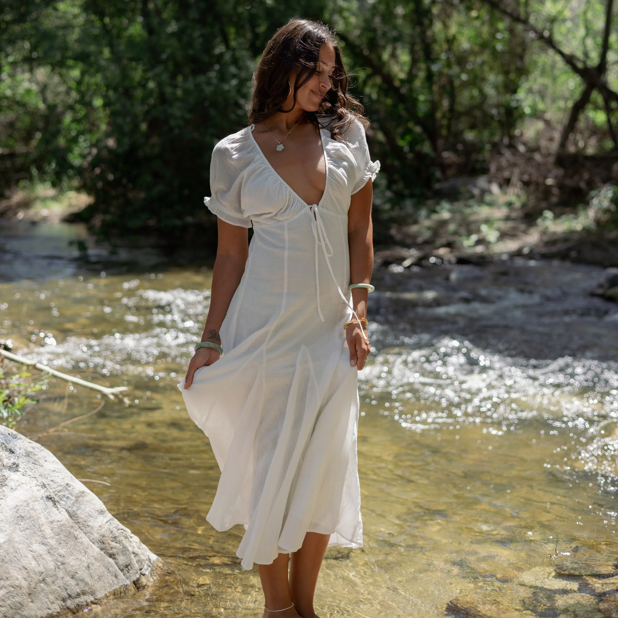She moves like water, adorned in the earth&rsquo;s most sacred stone. Jade has been worn by queens, revered by ancients, and now yours to carry as the talisman you were always meant to wear. 🌿✨

#earthjewelry #jadejewelry #sacredjewelry
