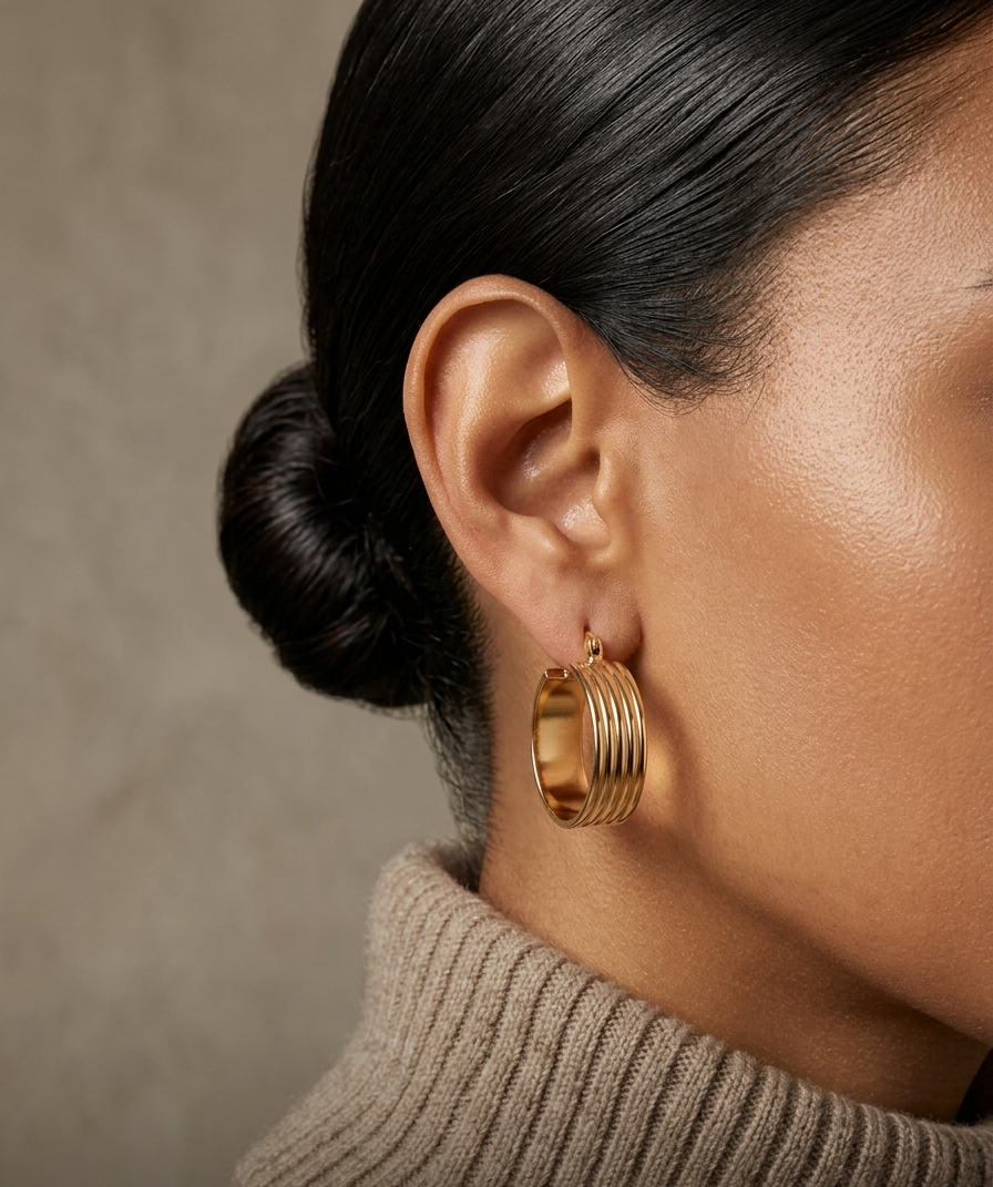 textured circle hoops