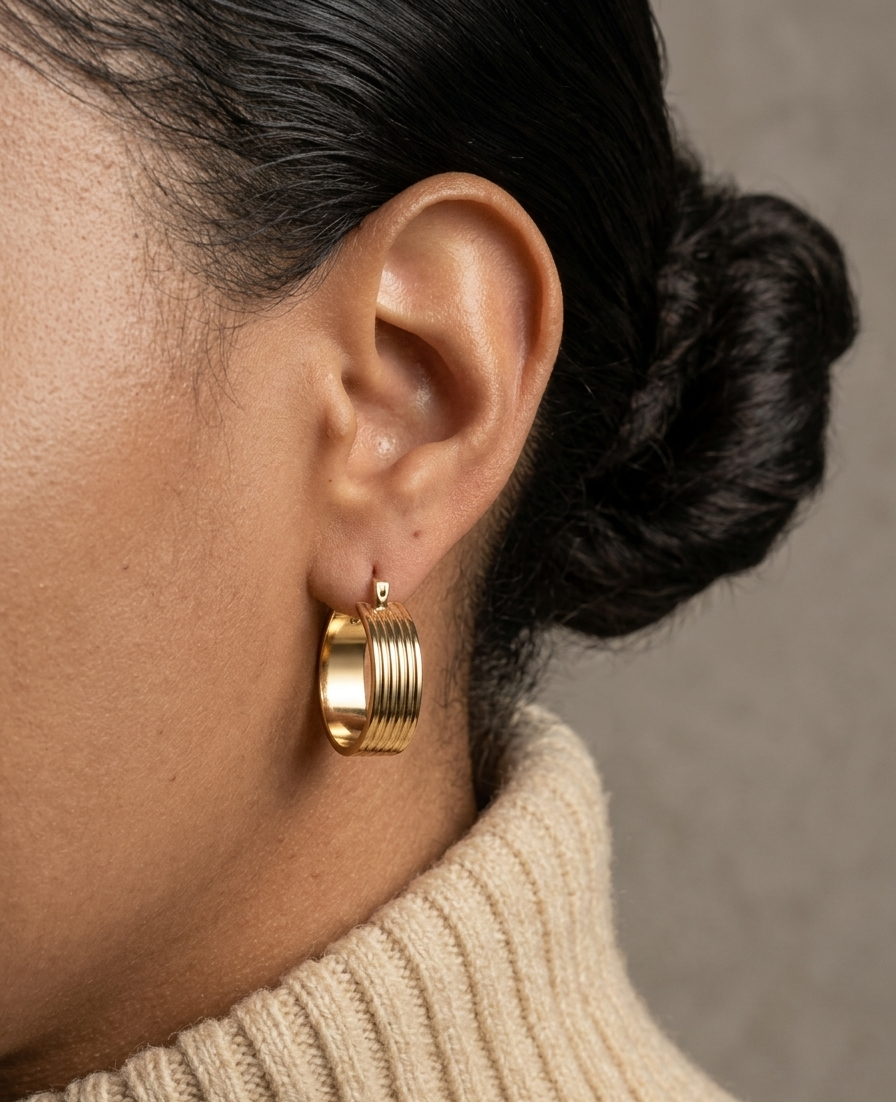textured circle hoops